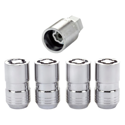 McGard Wheel Lock Nut Set - 4pk. (Cone Seat) M14X1.5 / 21mm & 22mm Dual Hex / 1.639in. L - Chrome.