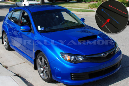 Rally Armor V2 08-11 STI (hatch only) / 11 WRX (hatch only) UR Black Mud Flap w/ Blue Logo.