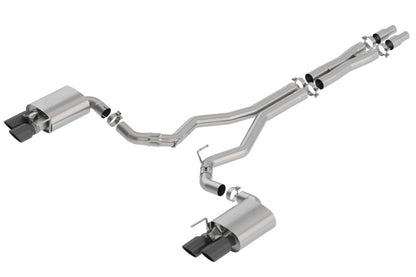 Borla 2018 Ford Mustang GT 5.0L AT/MT 3in ATAK Catback Exhaust Black Chrome Tips w/ Valves.