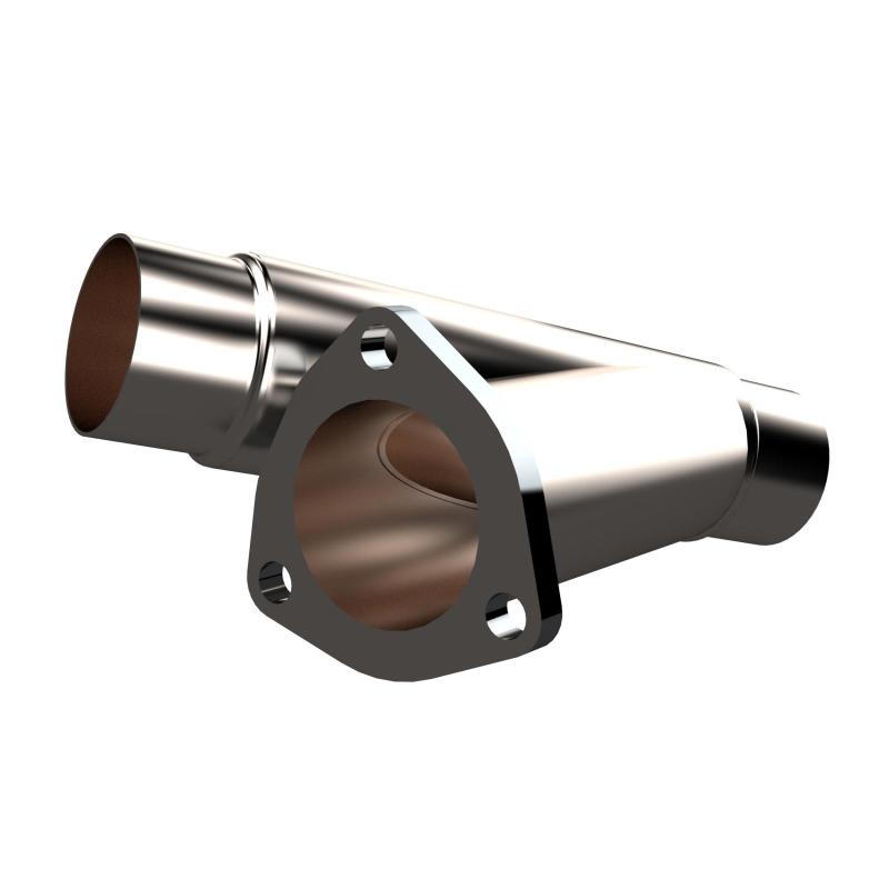 QTP 2.25in Weld-On QTEC Exhaust Cutout Y-Pipe.