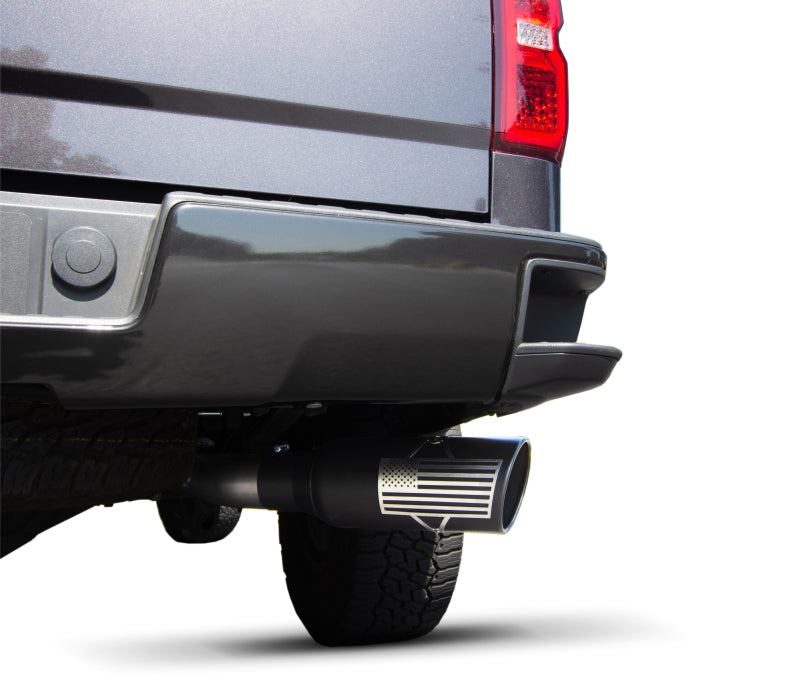 Gibson 07-18 Toyota Tundra Limited 5.7L 4in Patriot Series Cat-Back Single Exhaust - Stainless.