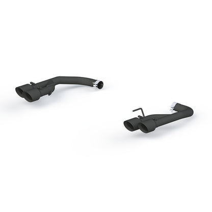 MBRP 18-20 Ford Mustang GT 2.5in Black Coated Non Active Dual Axle Back Exhaust - 4in Dual Wall Tips.