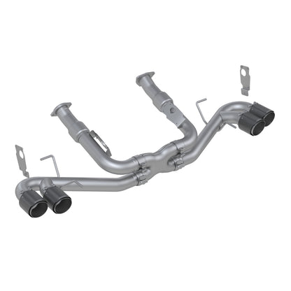 MBRP 20-21 Chevrolet Corvette C8 3in Cat Back Quad Split Rear Exit w/ Carbon Fiber Tips - T304.