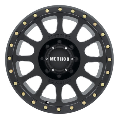 Method MR305 NV 17x8.5 0mm Offset 8x6.5 130.81mm CB Matte Black Wheel.