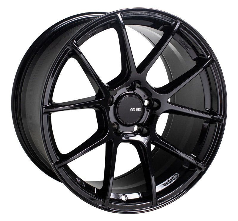 Enkei TS-V 18x9.5 5x120 40mm Offset 72.6mm Bore Gloss Black Wheel.