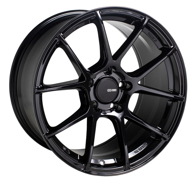 Enkei TS-V 18x9.5 5x120 40mm Offset 72.6mm Bore Gloss Black Wheel.