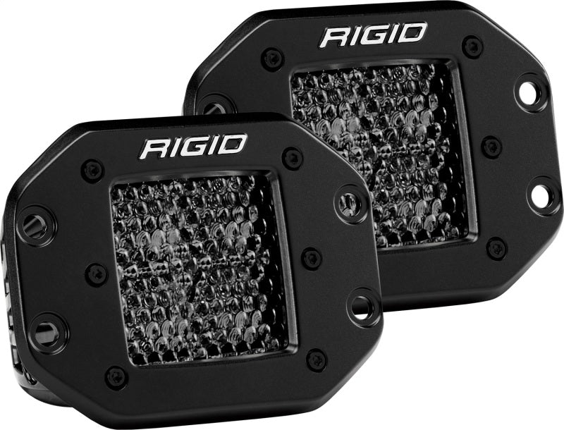 Rigid Industries D Series PRO Midnight Edition - Spot - Diffused - Pair.