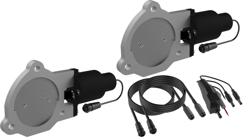 QTP 3.5in Bolt-On QTEC Dual Electric Cutout Valves - Pair.