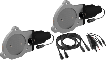 QTP 3.5in Bolt-On QTEC Dual Electric Cutout Valves - Pair.