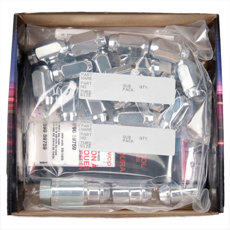 McGard 5 Lug Hex Install Kit w/Locks (Cone Seat Nut) M12X1.5 / 13/16 Hex / 1.5in. Length - Chrome.