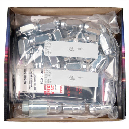 McGard 5 Lug Hex Install Kit w/Locks (Cone Seat Nut) M12X1.5 / 13/16 Hex / 1.5in. Length - Chrome.