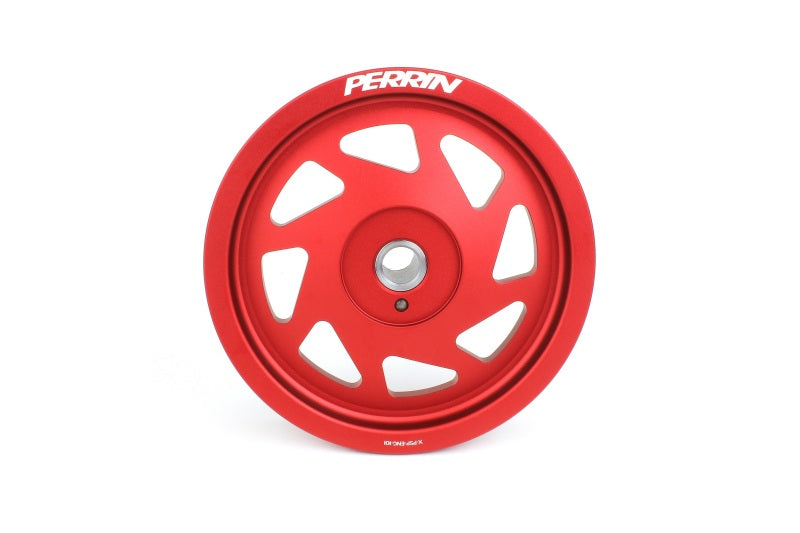 Perrin 19-21 Subaru WRX / 16-18 Forester Lightweight Crank Pulley (FA/FB Engines w/Large Hub) - Red.
