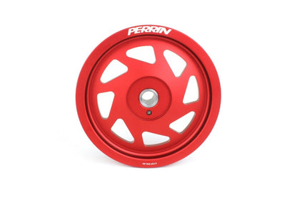Perrin 18-22 Subaru Crosstrek / 19-22 Ascent Lightweight Crank Pulley (FA/FB Eng w/Small Hub) - Red.