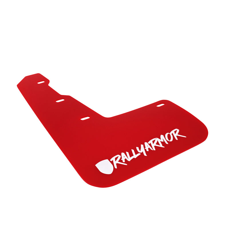Rally Armor 15+ Subaru WRX & STi Sedan Only UR Red Mud Flap w/ White Logo and Altered Font.