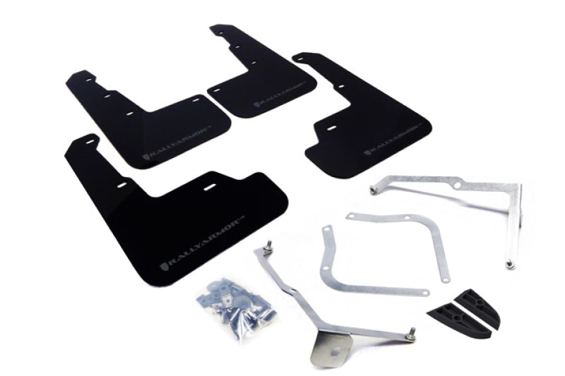Rally Armor 15+ Subaru WRX & STi Sedan Only UR Black Mud Flap w/ Grey Logo.