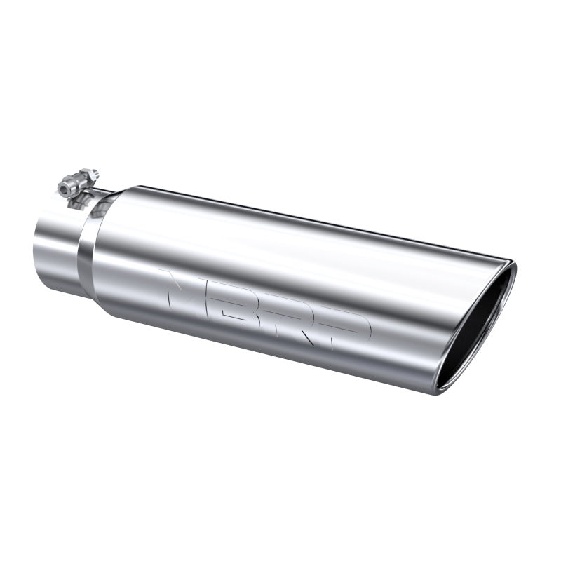 MBRP Universal 5in OD Angled Rolled End 4in Inlet 18in Lgth T304 Exhaust Tip.