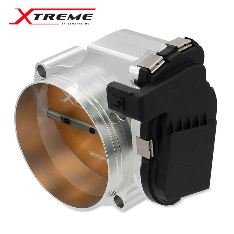BLOX Racing 2015+ Dodge Hellcat / Jeep Trackhawk 6.2L 105mm Electronic Billet Throttle Body - Silver.