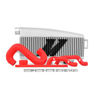 Mishimoto Subaru 02-07 WRX/04-07 STi Top-Mount Intercooler Kit - Powder Coated Silver & Red Hoses.