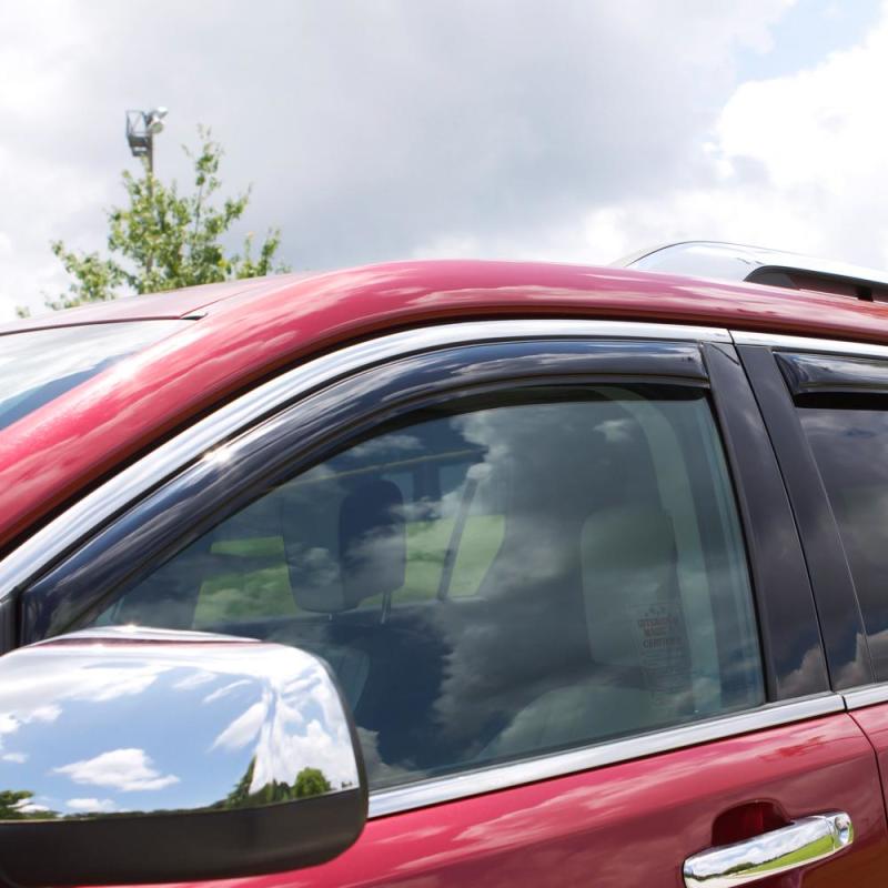 AVS 05-11 Dodge Dakota Quad Cab Ventvisor In-Channel Front & Rear Window Deflectors 4pc - Smoke.