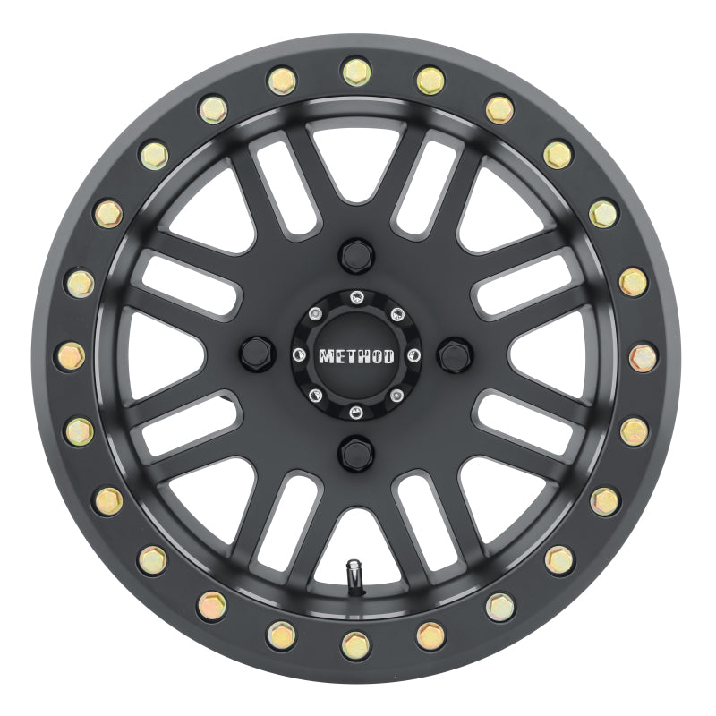 Method MR406 UTV Beadlock 15x8 4+4/0mm Offset 4x136 106mm CB Matte Black w/BH-H24100 Wheel.