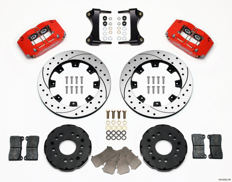 Wilwood Dynapro Radial Front Kit 12.19in Drilled Red 95-99 Mitsubishi Eclipse (*Line Kit Needed*).
