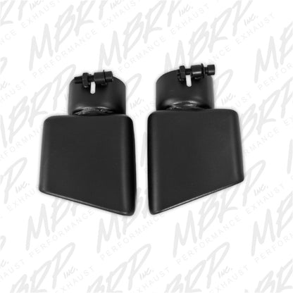 MBRP Universal Tip 4.75inx 3in Rectangle Angled Cut 3in O.D. inlet Pass. Side 7.375in length Black.