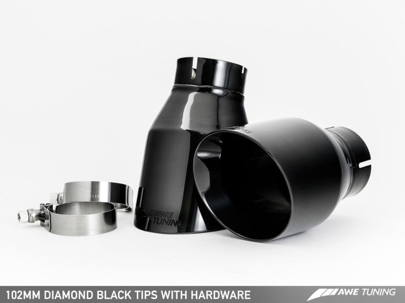 AWE Tuning Audi C7.5 A7 3.0T Touring Edition Exhaust - Quad Outlet Diamond Black Tips.