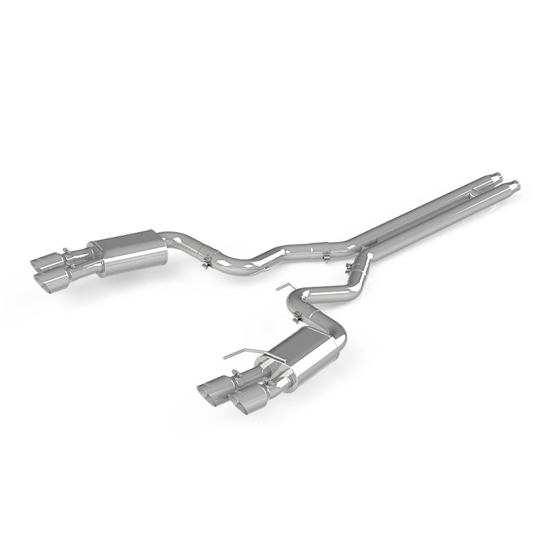 MBRP 18-19 Ford Mustang GT 5.0 3in Dual Split Rear Cat Back w/ Quad 4.0in Dual Wall Tips- T304.
