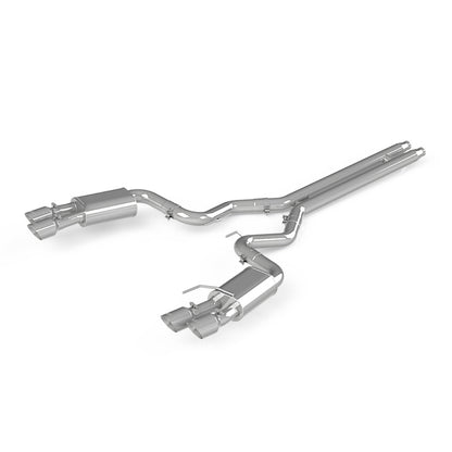 MBRP 18-19 Ford Mustang GT 5.0 3in Dual Split Rear Cat Back w/ Quad 4.0in Dual Wall Tips- T304.