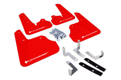 Rally Armor 12-16 Subaru Impreza 5dr Hatch/4dr Sedan UR Red Mud Flap w/ White Logo.