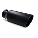 MBRP Universal Tip 7in O.D. Rolled End 5in inlet 18in length Black.