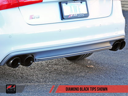 AWE Tuning Audi C7 / C7.5 S6 4.0T Track Edition Exhaust - Diamond Black Tips.