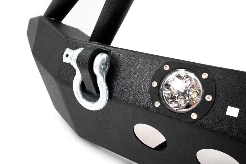 DV8 Offroad 07-18 Jeep Wrangler JK/JL FS-8 Mid Length Steel Front Bumper w/ LED Lights