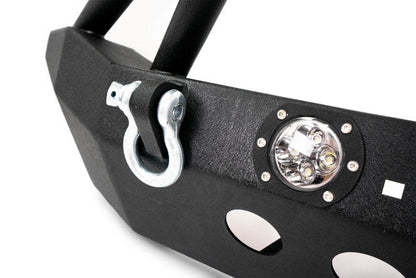 DV8 Offroad 07-18 Jeep Wrangler JK/JL FS-8 Mid Length Steel Front Bumper w/ LED Lights