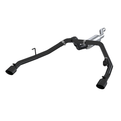 MBRP 2020 Jeep Gladiator 3.6L 2.5in Dual Rear Exit Cat Back Exhaust Black Coated.