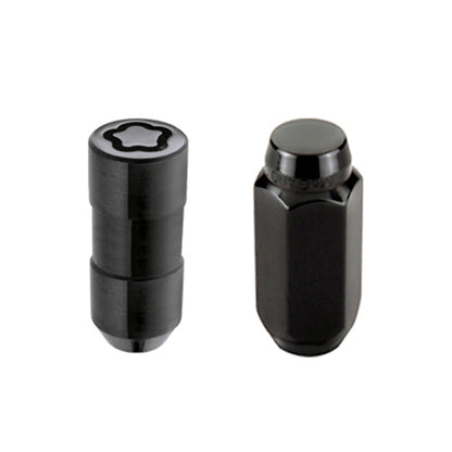 McGard 6 Lug Hex Install Kit w/Locks (Cone Seat Nut) M14X1.5 / 13/16 Hex / 1.945in. Length - Black.