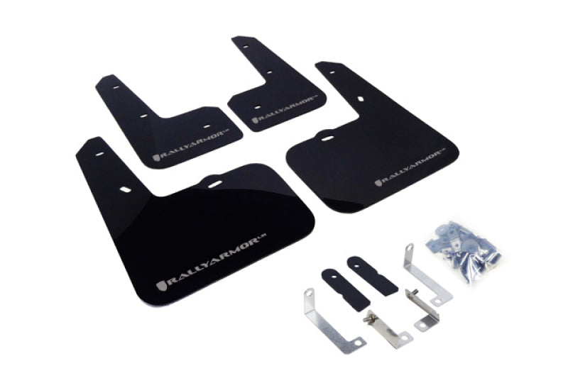 Rally Armor 12-13 Hyundai Veloster UR Black Mud Flap w/ Silver Logo.