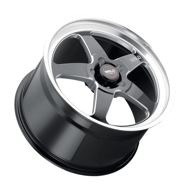 Weld S155 18x5 Ventura Drag 5x120 ET-23 BS2.1 Gloss BLK MIL DIA 78.1.