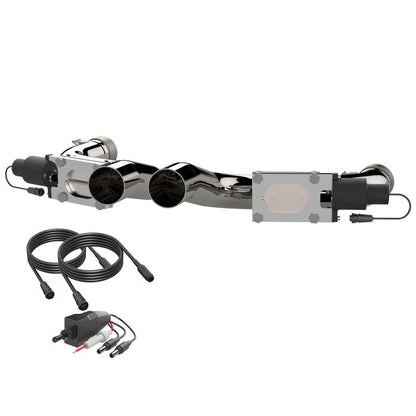 QTP 15-19 Dodge Challenger/Charger 6.2L/6.4L 304SS Aggressor Cutout Dual Mid Pipes.