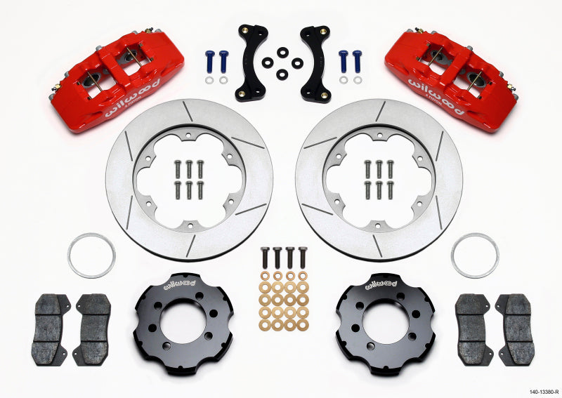 Wilwood Dynapro 6 Front Hat Kit 11.00in GT Rotor Red 95-05 Miata.
