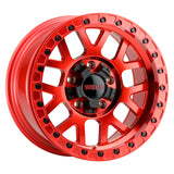 Weld Off-Road W905 17X10 Cinch Beadlock 5X127 5X139.7 ET-24 BS4.50 Candy Red / Red Ring 87.1