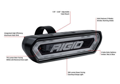 Rigid Industries Chase Tail Light Kit w/ Mounting Bracket - Red.