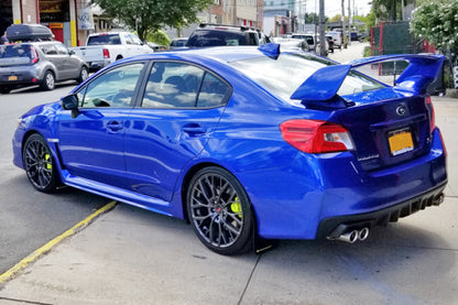 Rally Armor 15-18 Subaru WRX/STi Sedan UR Black Mud Flap w/ Green Logo.