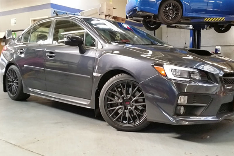 Rally Armor 15+ Subaru WRX & STi Sedan Only UR Black Mud Flap w/ Silver Logo.