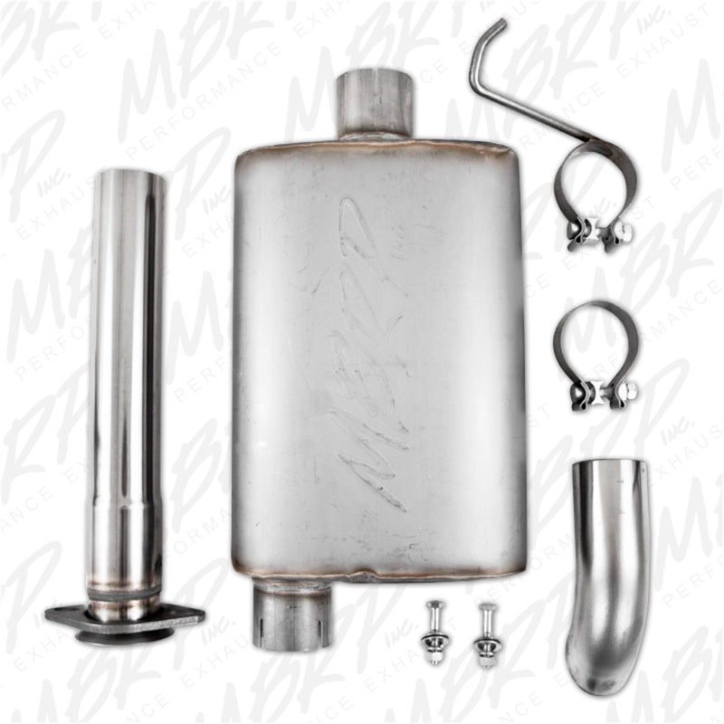 MBRP 00-06 Jeep Wrangler (TJ) Inline-4 2.5L Inline-6 4.0L Cat Back Single Off-Road Turn Down T409 Ex.