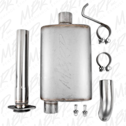 MBRP 00-06 Jeep Wrangler (TJ) Inline-4 2.5L Inline-6 4.0L Cat Back Single Off-Road Turn Down T409 Ex.