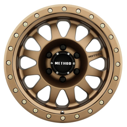 Method MR304 Double Standard 17x8.5 0mm Offset 6x5.5 108mm CB Method Bronze Wheel.