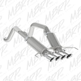 MBRP 14-19 Chevy Corvette V8 6.2L 3in T304 Dual Cat Back w/ 4in Quad Dual Wall Tips.
