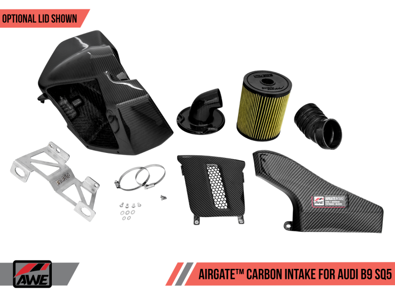 AWE Tuning Audi B9 SQ5 3.0T AirGate Carbon Fiber Intake w/ Lid.