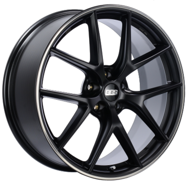 BBS CI-R 19x9 5x112 ET42 Satin Black Polished Rim Protector Wheel -82mm PFS/Clip Required.